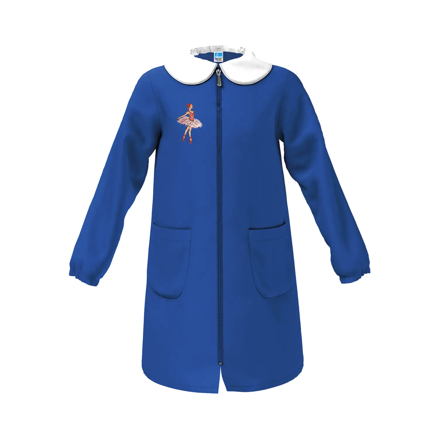 Grembiule Bambina Scuola Zip Ballerina Blu 11 Anni - grembiuli scolastici