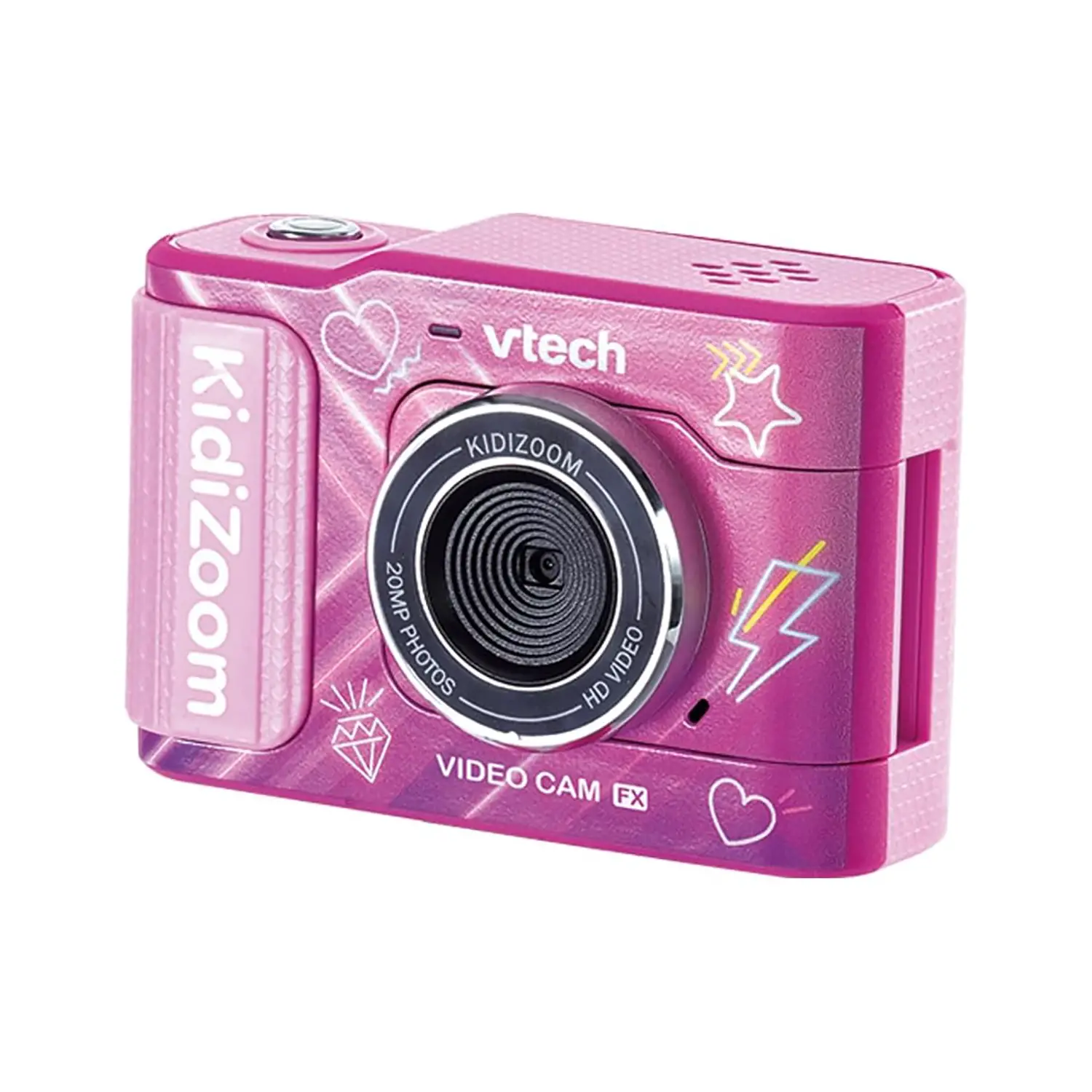 VTech KidiZoom Video Cam FX Videocamera per Bambini Rosa Italiano 6+ Anni - giochi elettronici