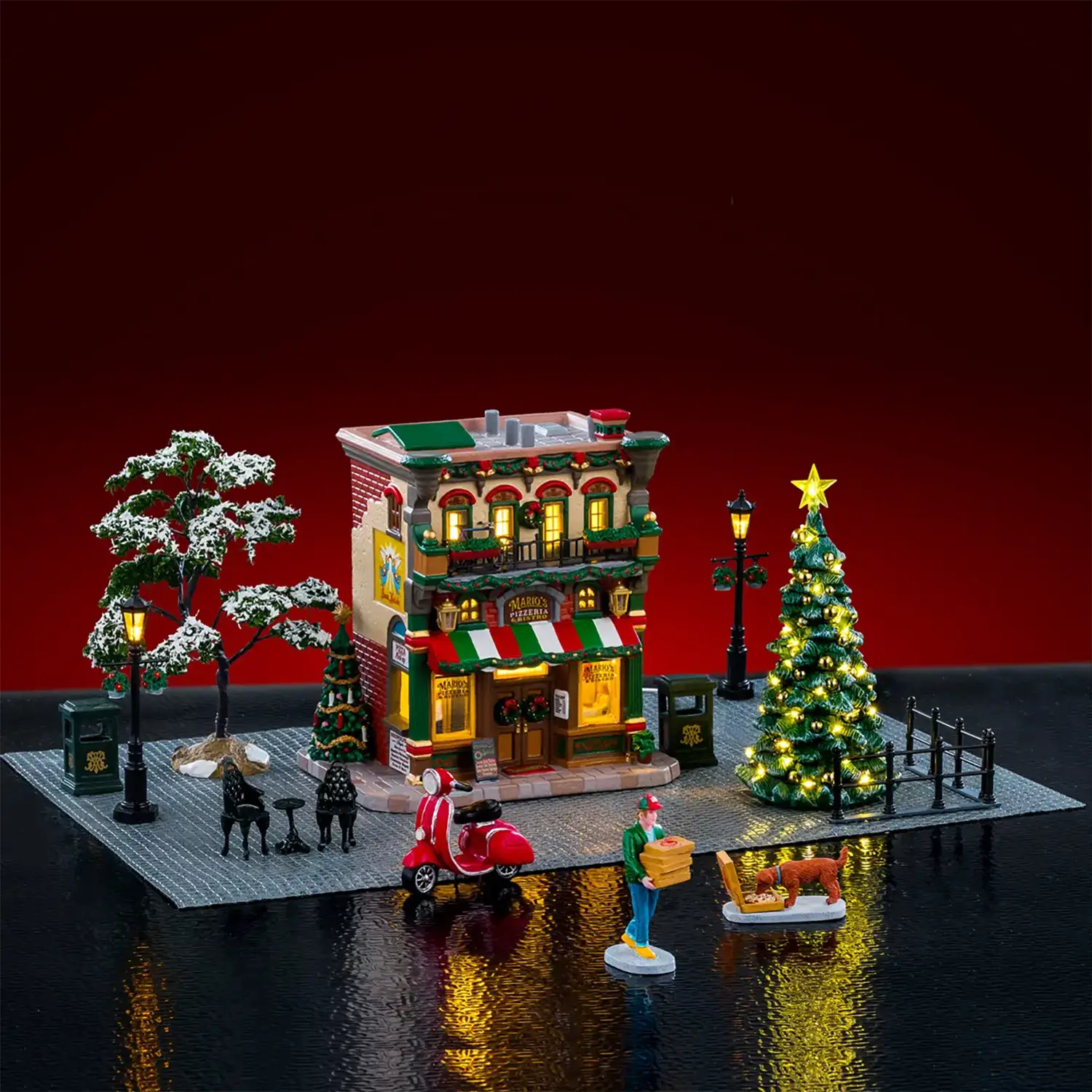 Lemax Mario’s Pizzeria & Bistro Set 66710 – Set Paninoteca e Pizzeria Luminoso Caddington - scene e villaggi
