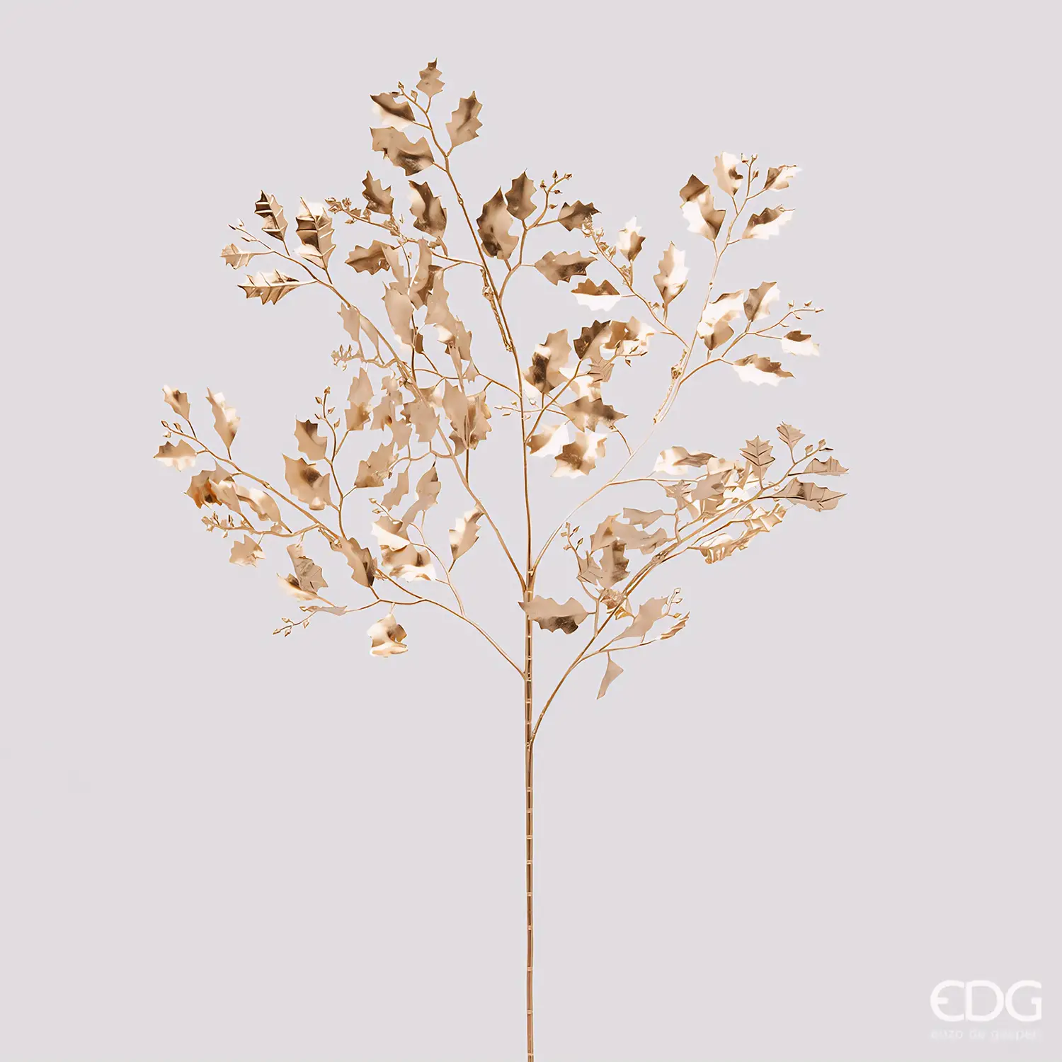 Ramo Agrifoglio Metal Oro EDG H 80 cm - fiori e ghirlande