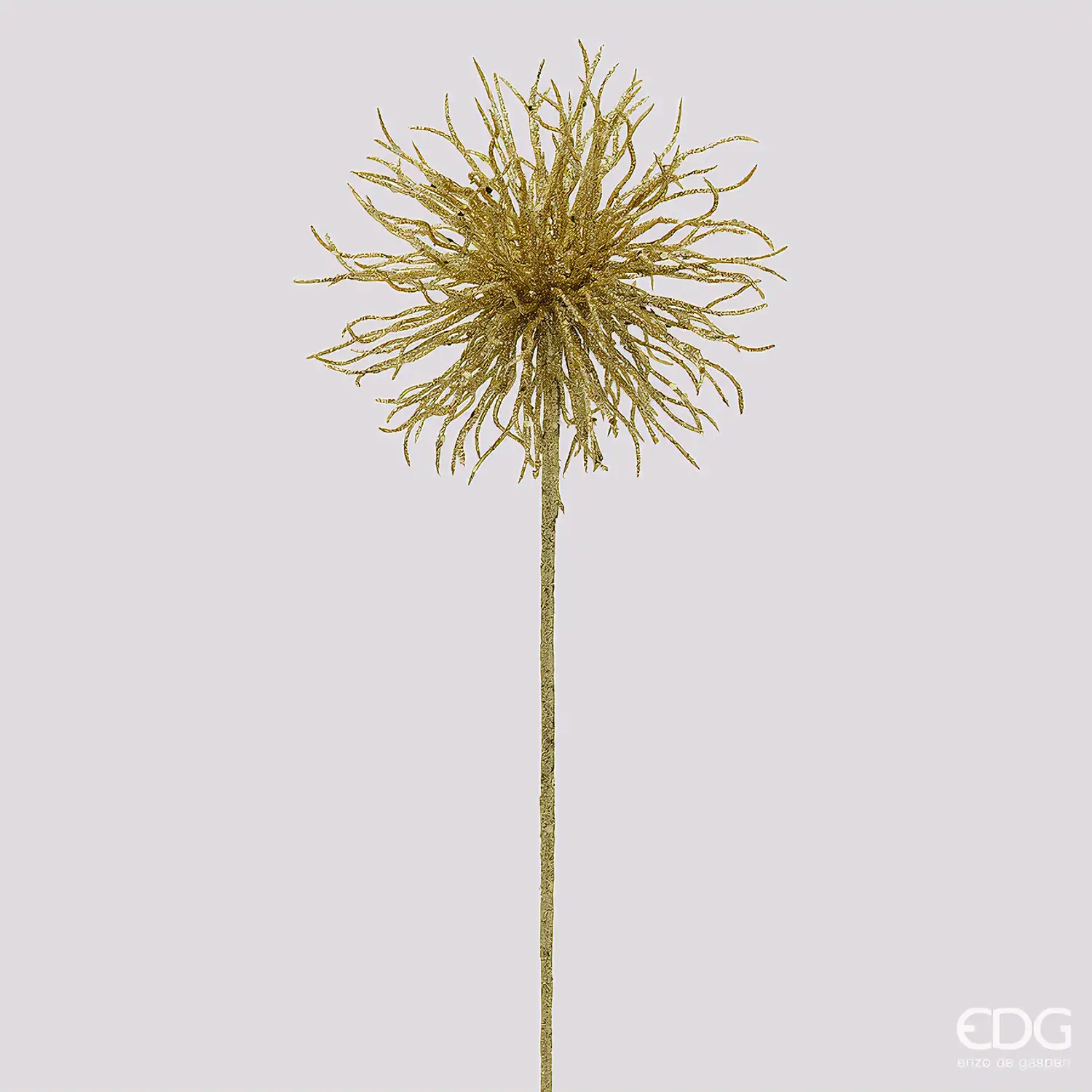 Ramo Pompom Glitter Oro EDG H 60 cm Ø 18 cm - fiori e ghirlande