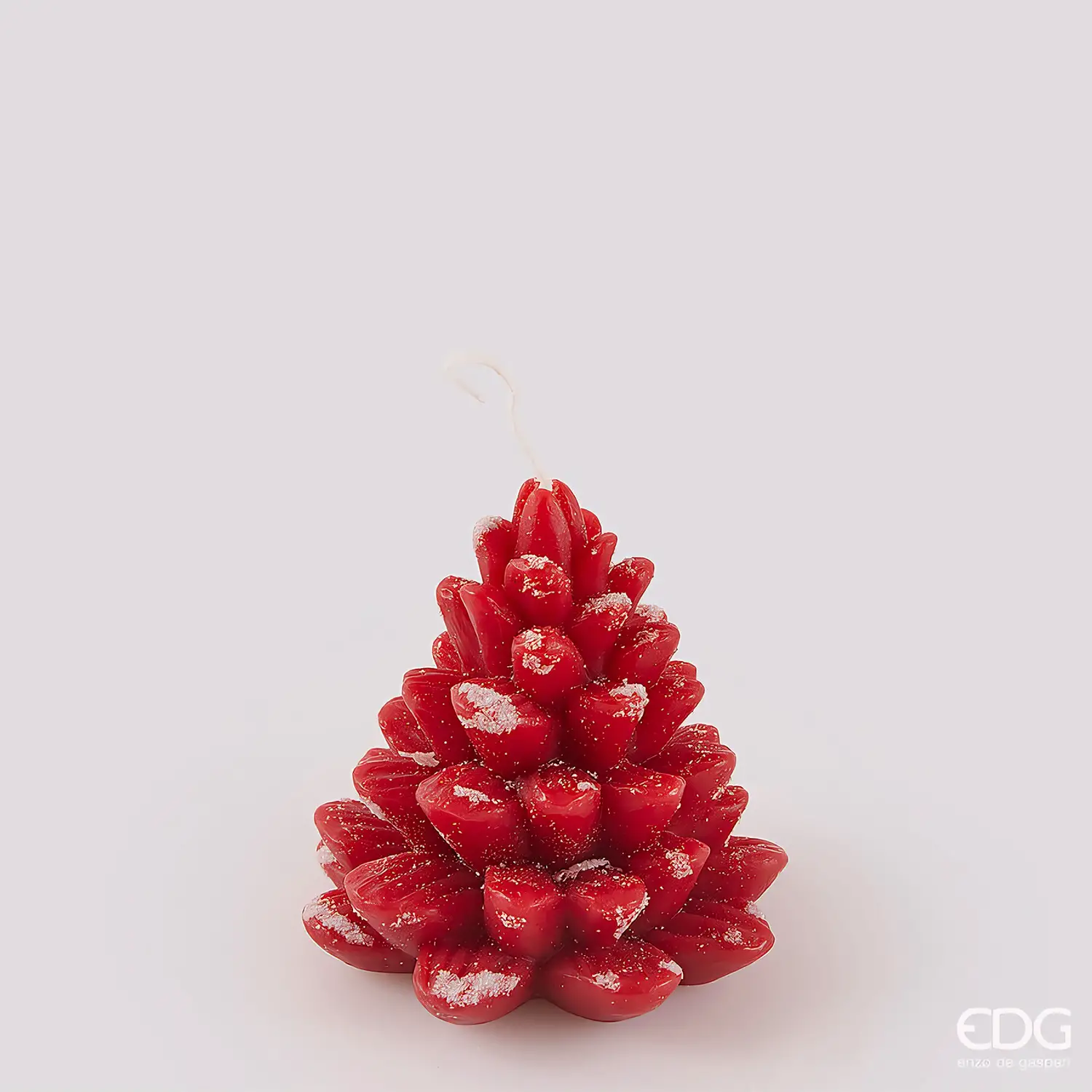 EDG Candela Pigna Rossa H9,5 x D10,5 cm Natale - addobbi casa