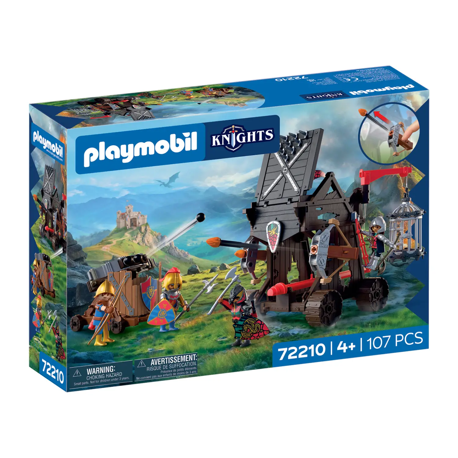 Playmobil 72210 Torre di Assalto Cavalieri del Drago con 4 Cavalieri - playmobil