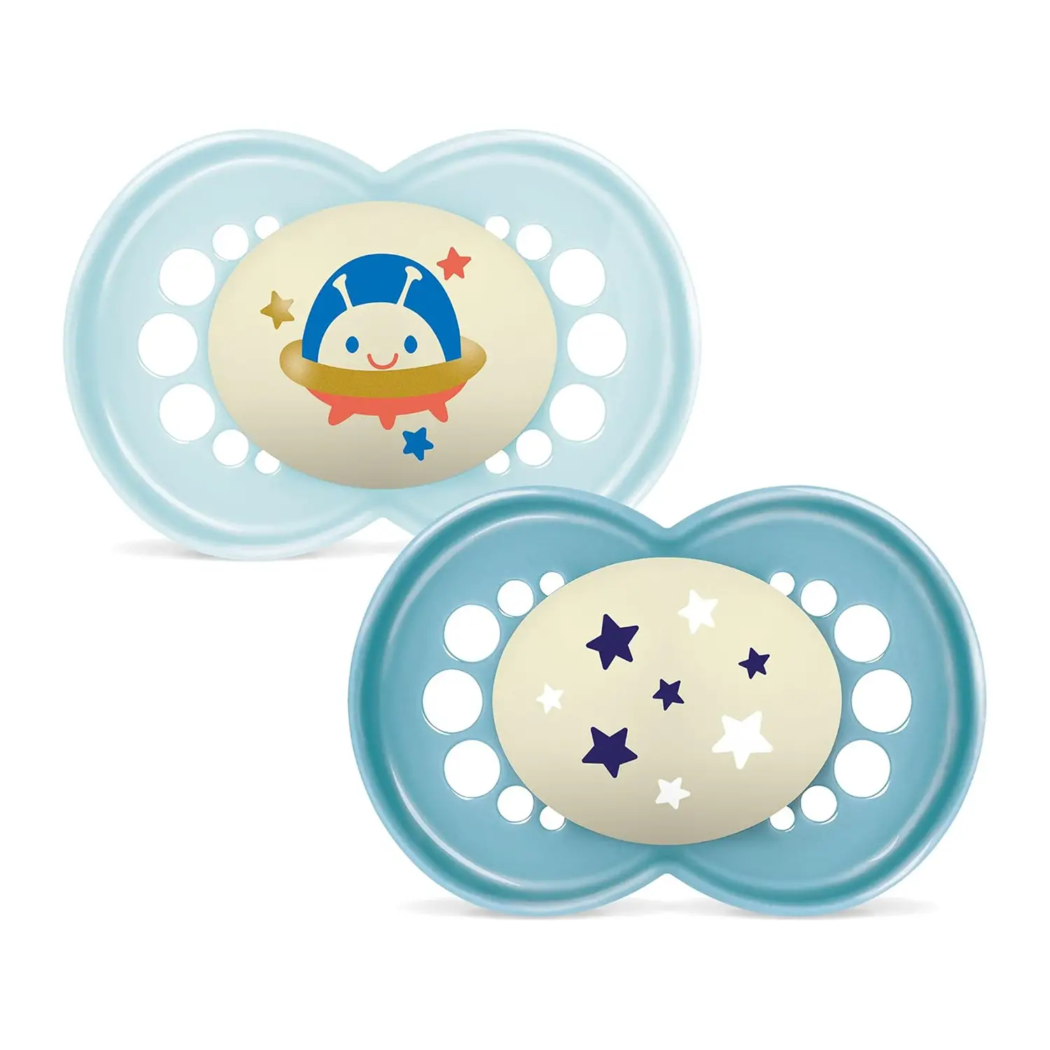 Succhietto Original Night Caucciù +6 Mesi Bambino – 2 Pezzi - ciucci