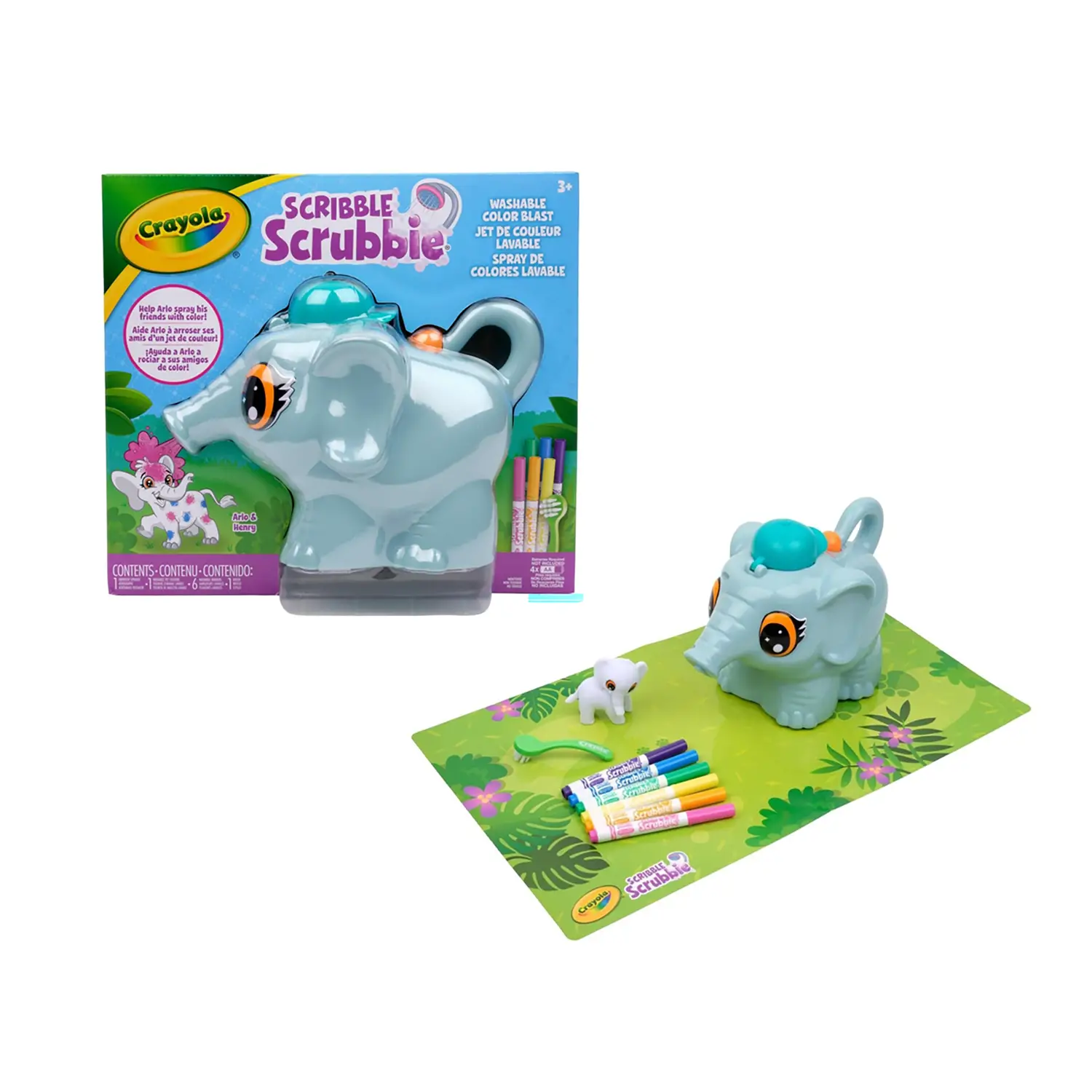 Crayola Scribble Scrubblie Aerografo Creativo Color Blast Elefante - creatività