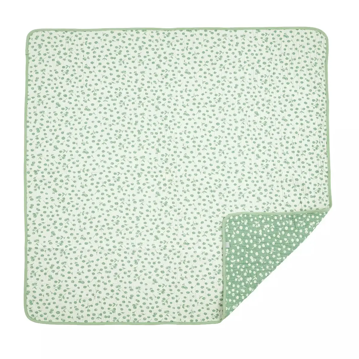 Stokke Copertina in mussola 110x110 Sage Green Berries - lenzuolini