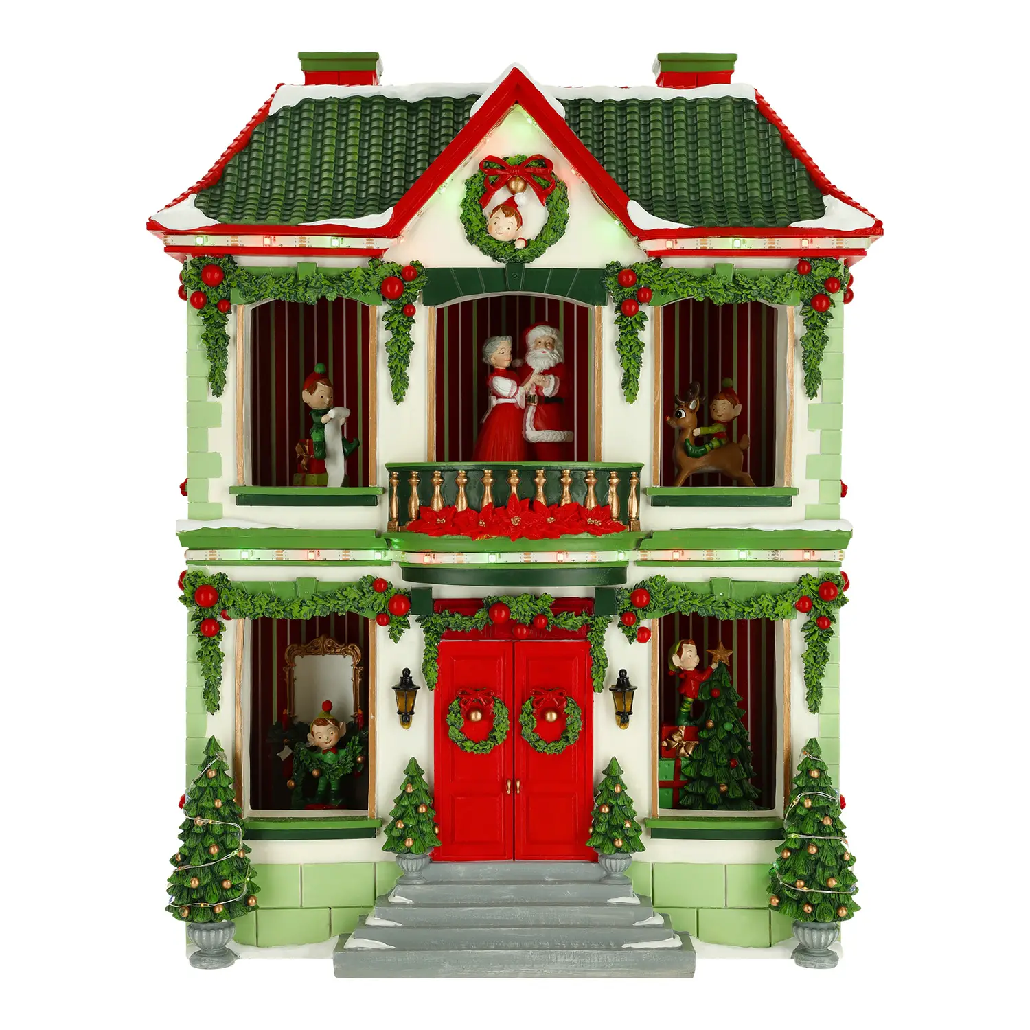 Natale Casa Animata LED 35,5 x 16,5 x 46,5 cm Multicolore - scene e villaggi