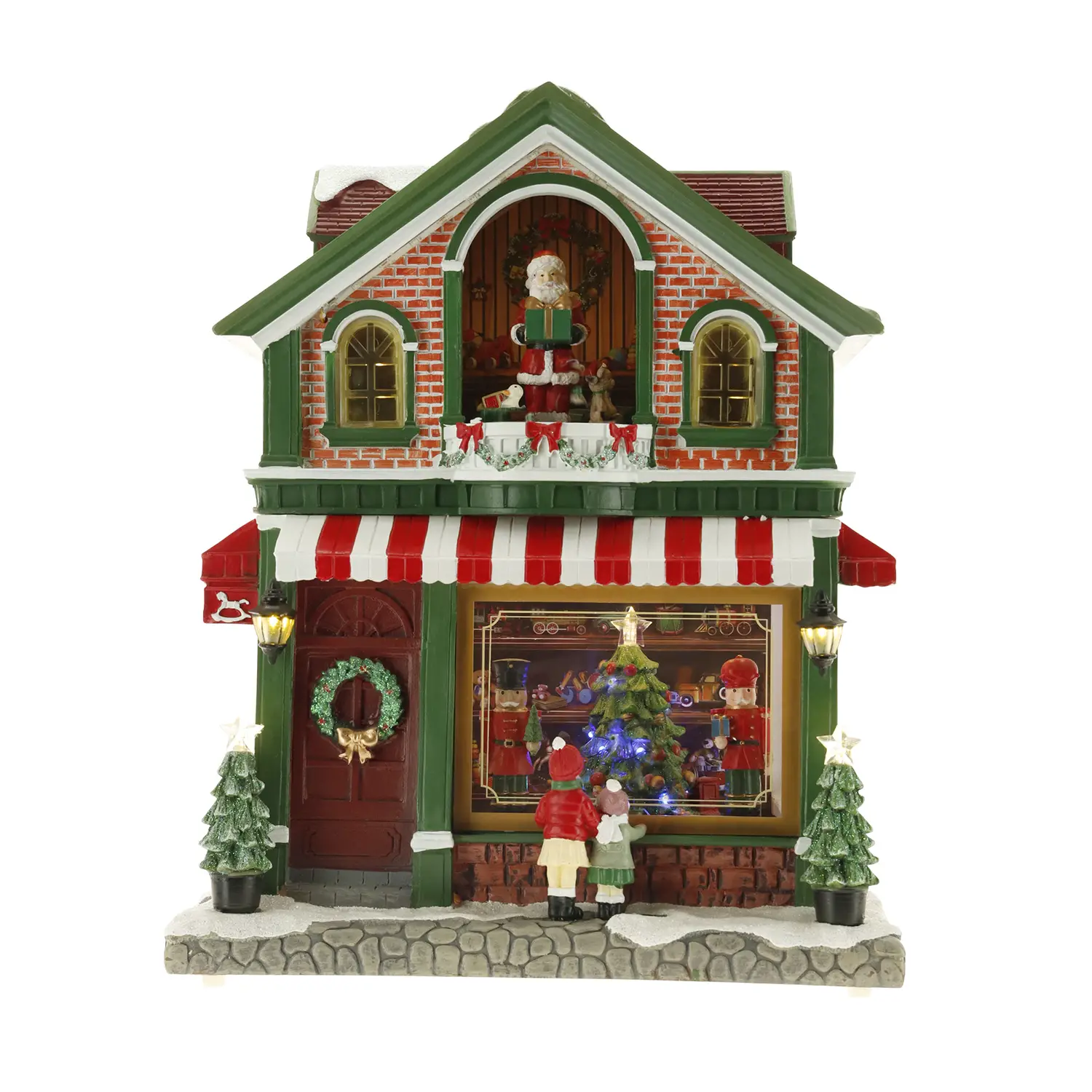 Natale Toyshop Animato con LED 33 x 20,4 x 40,8 cm - scene e villaggi