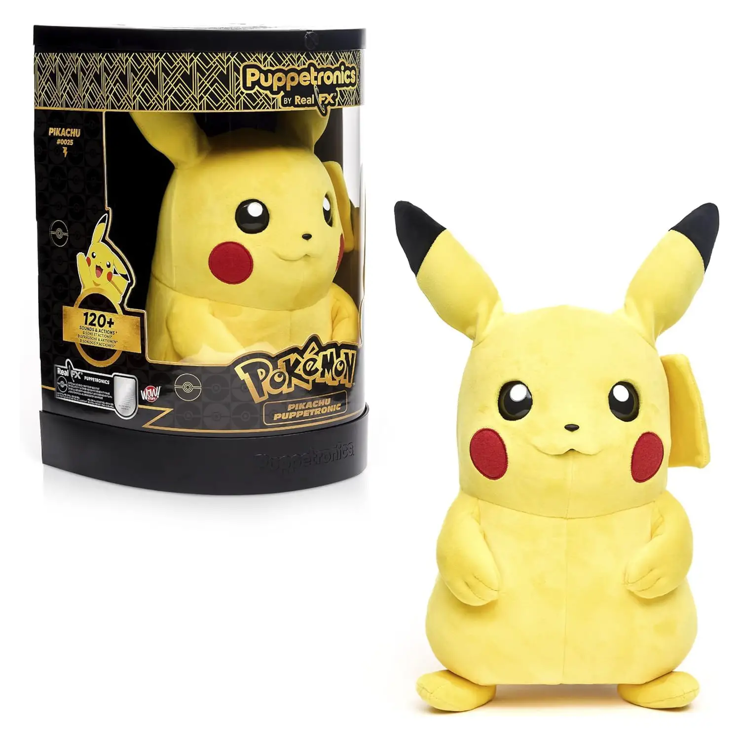 RealFX Pokémon Pikachu Puppetronic, Marionetta 40 cm con 120+ Suoni - action figures ed accessori