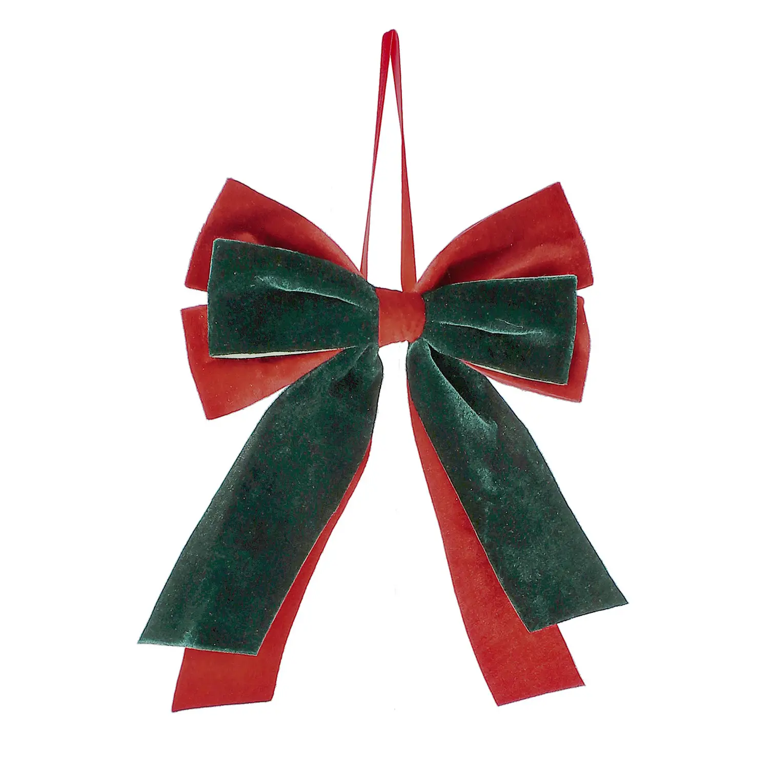 Pendaglio Natalizio Ertemios Fiocco Rosso Verde - addobbi albero