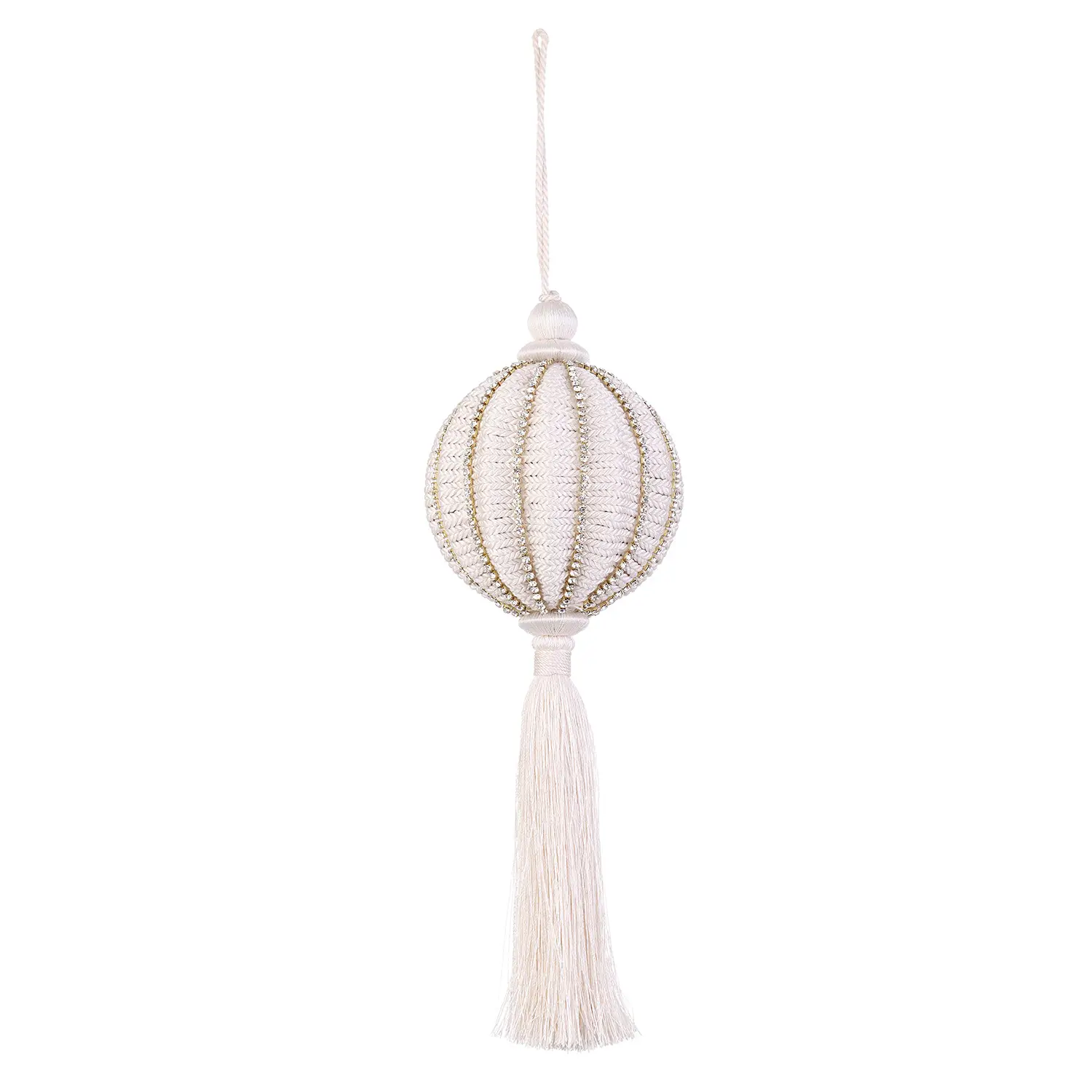 Sfera Natalizia Blossom Avorio con Nappa Ø80 Cm - addobbi albero