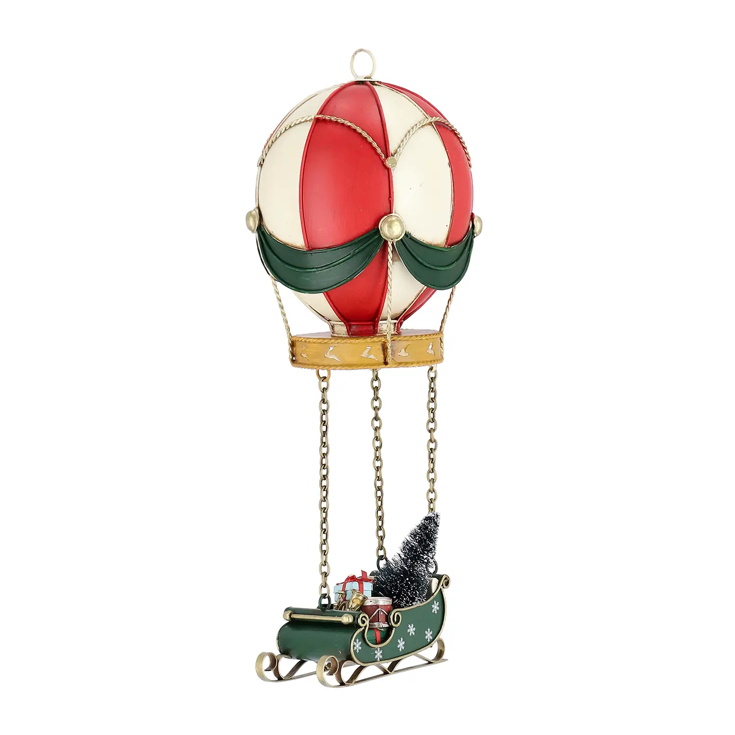 Decorazione Natalizia Noelle Mongolfiera con Slitta - addobbi casa