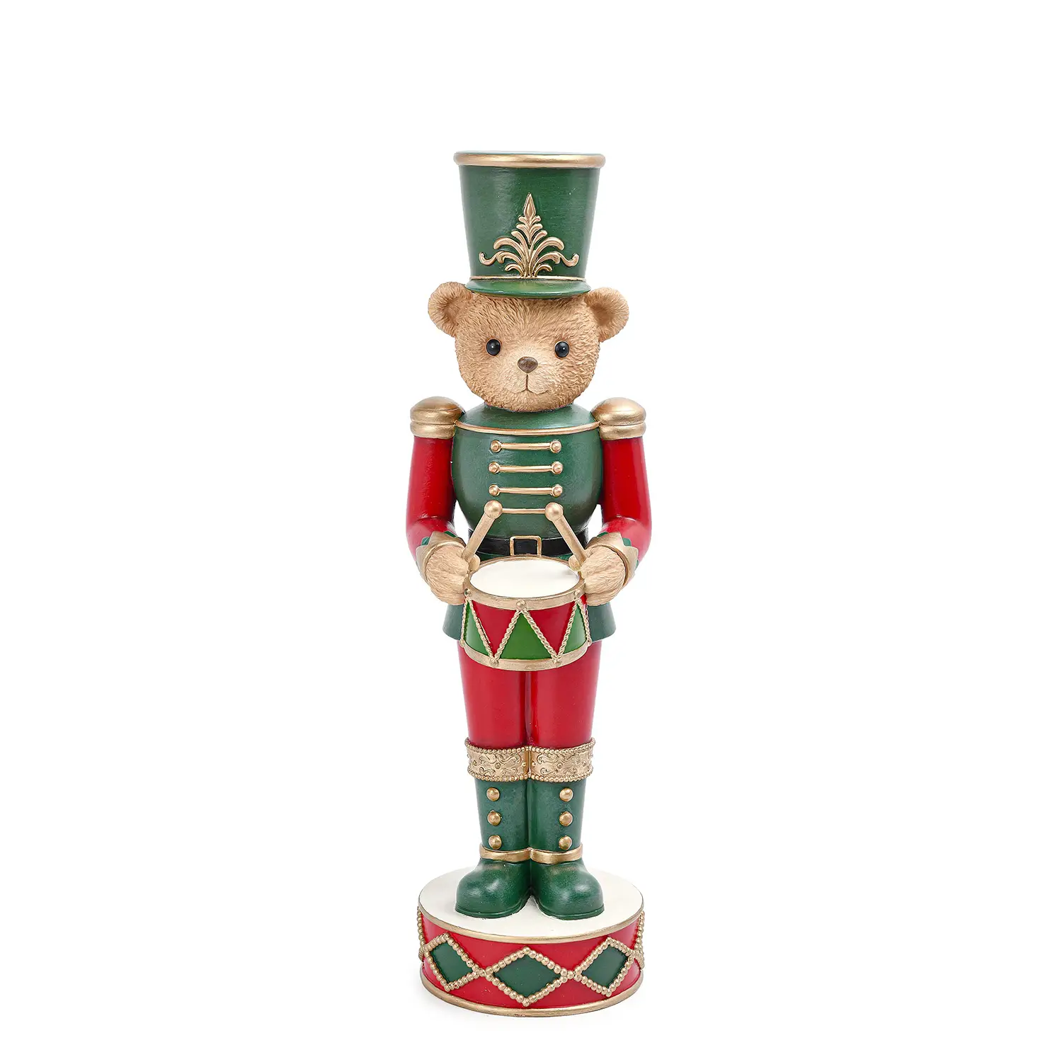 Soldatino Natalizio Matlock St Orso Natalizio Verde Rosso 37,7 Cm - schiaccianoci