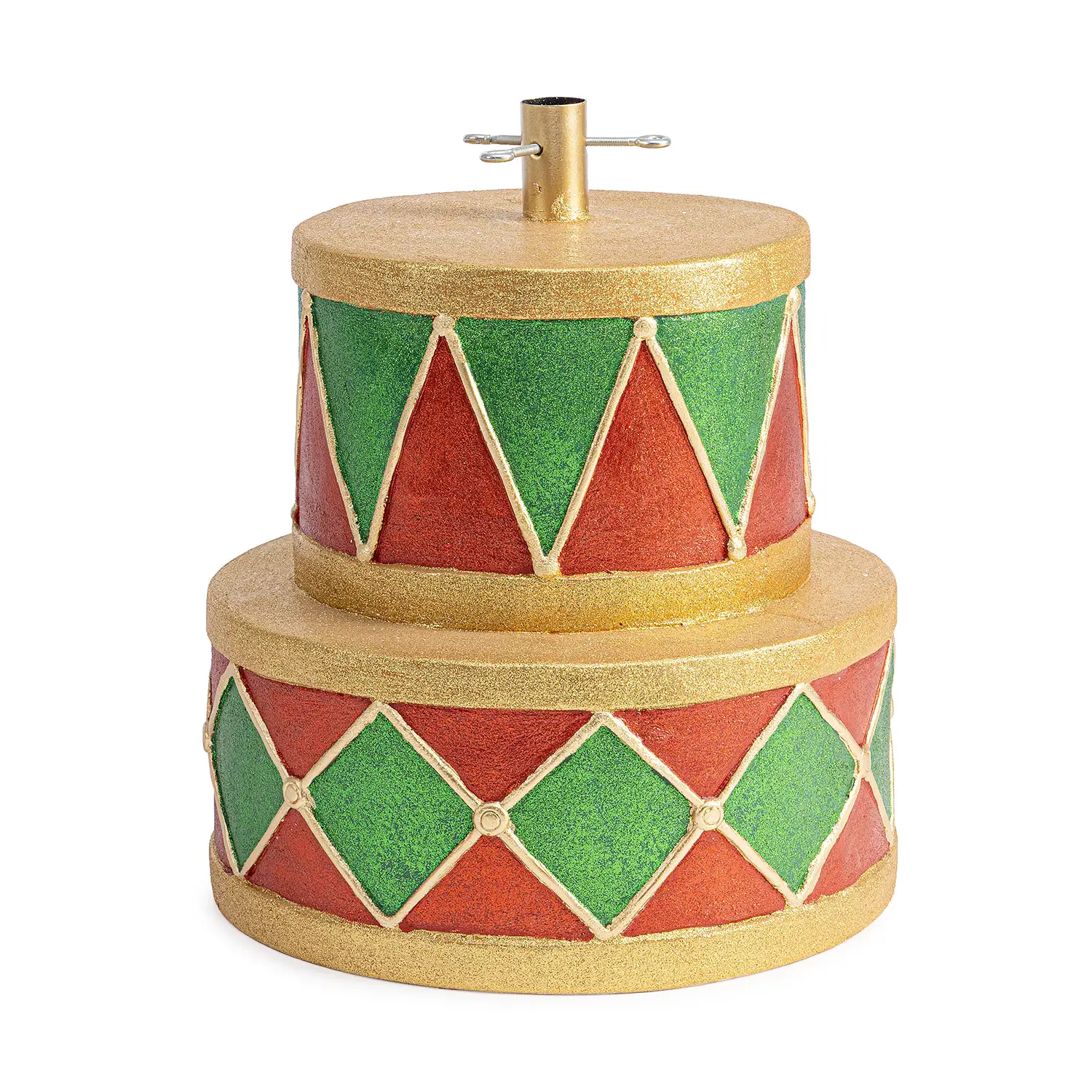 Base Albero Drum To Verde-rosso Oro 46 Cm - basi albero