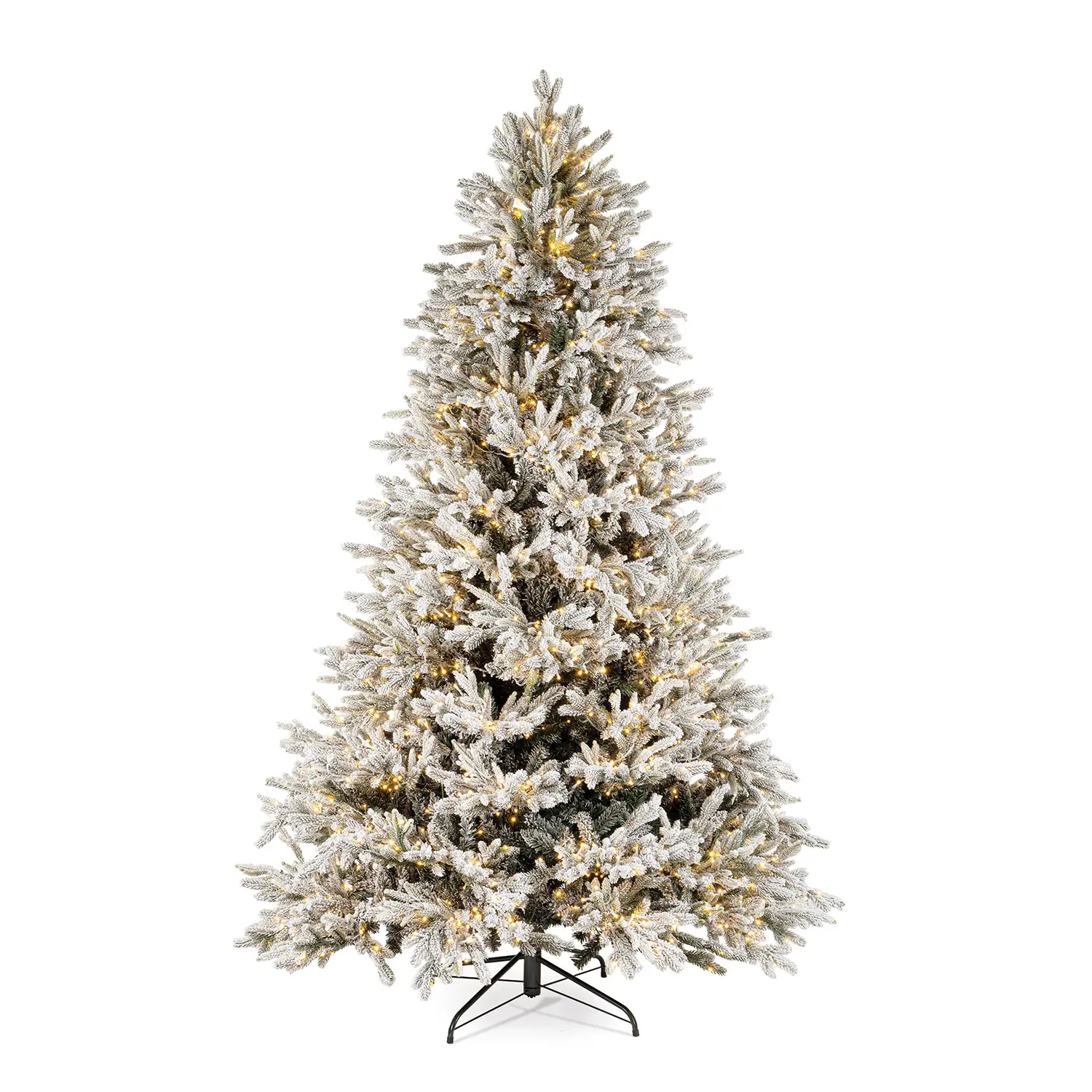 Bizzotto Albero di Natale Berkshire Innevato 210 cm, 4943 Rami e 1900 LED - alberi