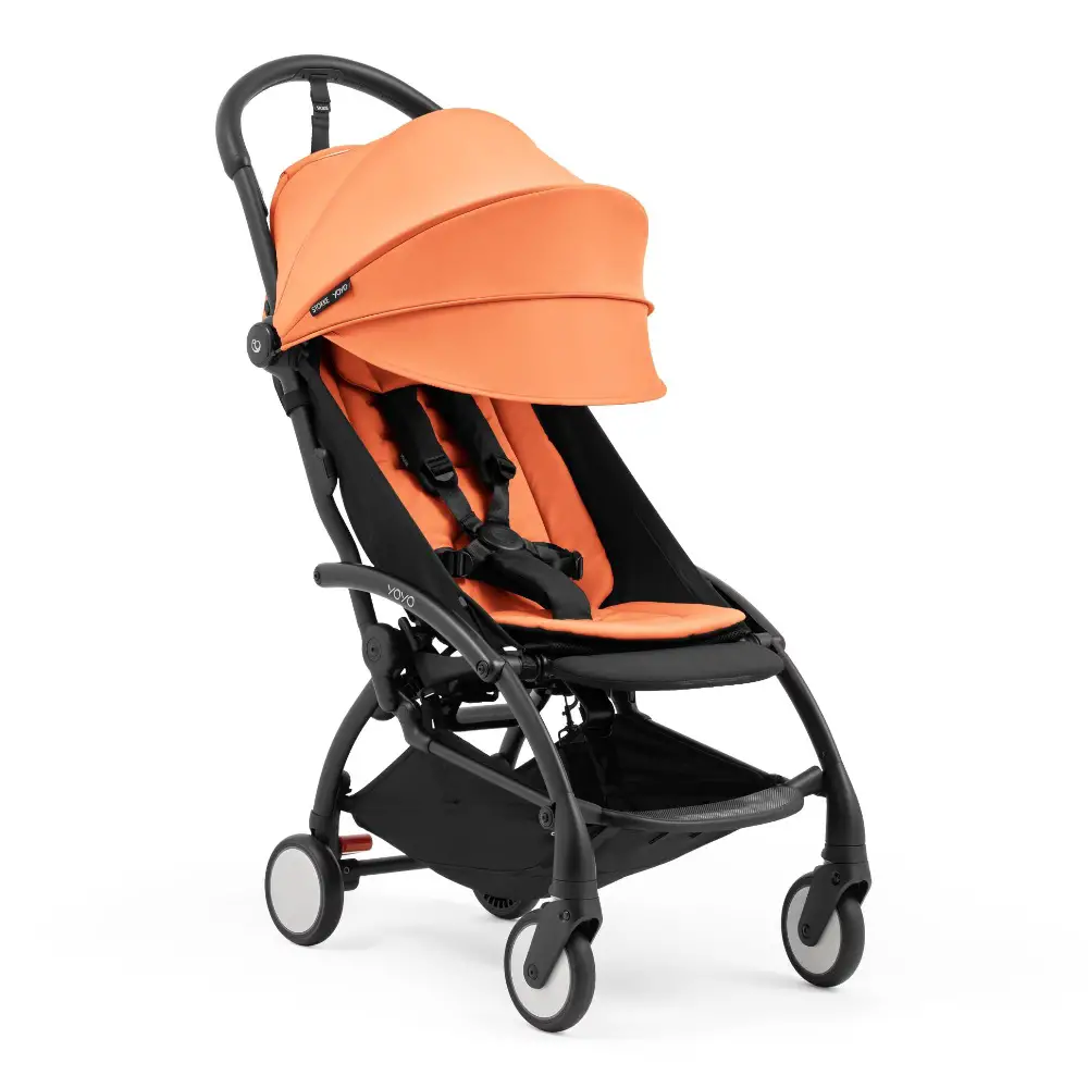 Stokke YOYO5 Passeggino Peach con Telaio Nero - passeggini compatti