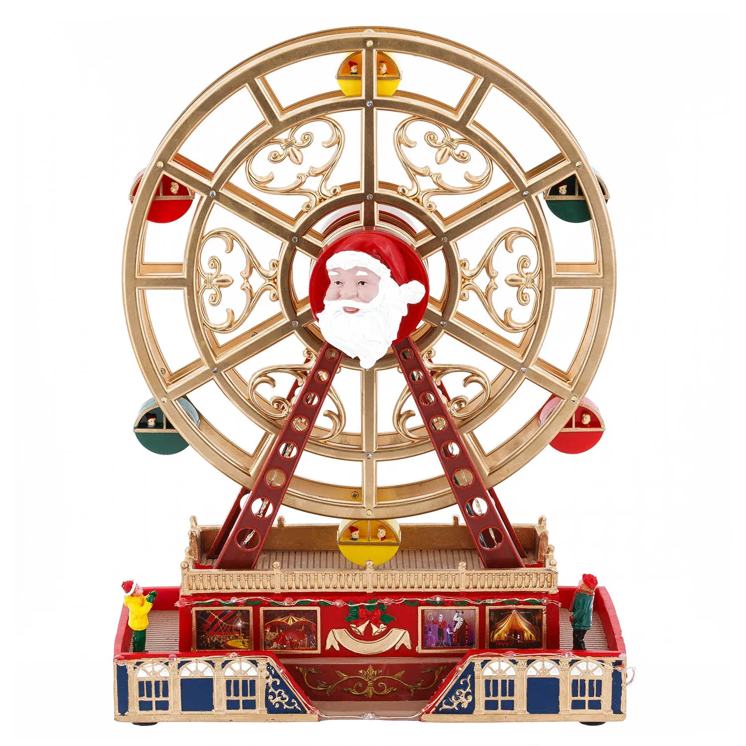 Ruota Panoramica di Babbo Natale con LED Colorati e Musica Natalizia - addobbi casa
