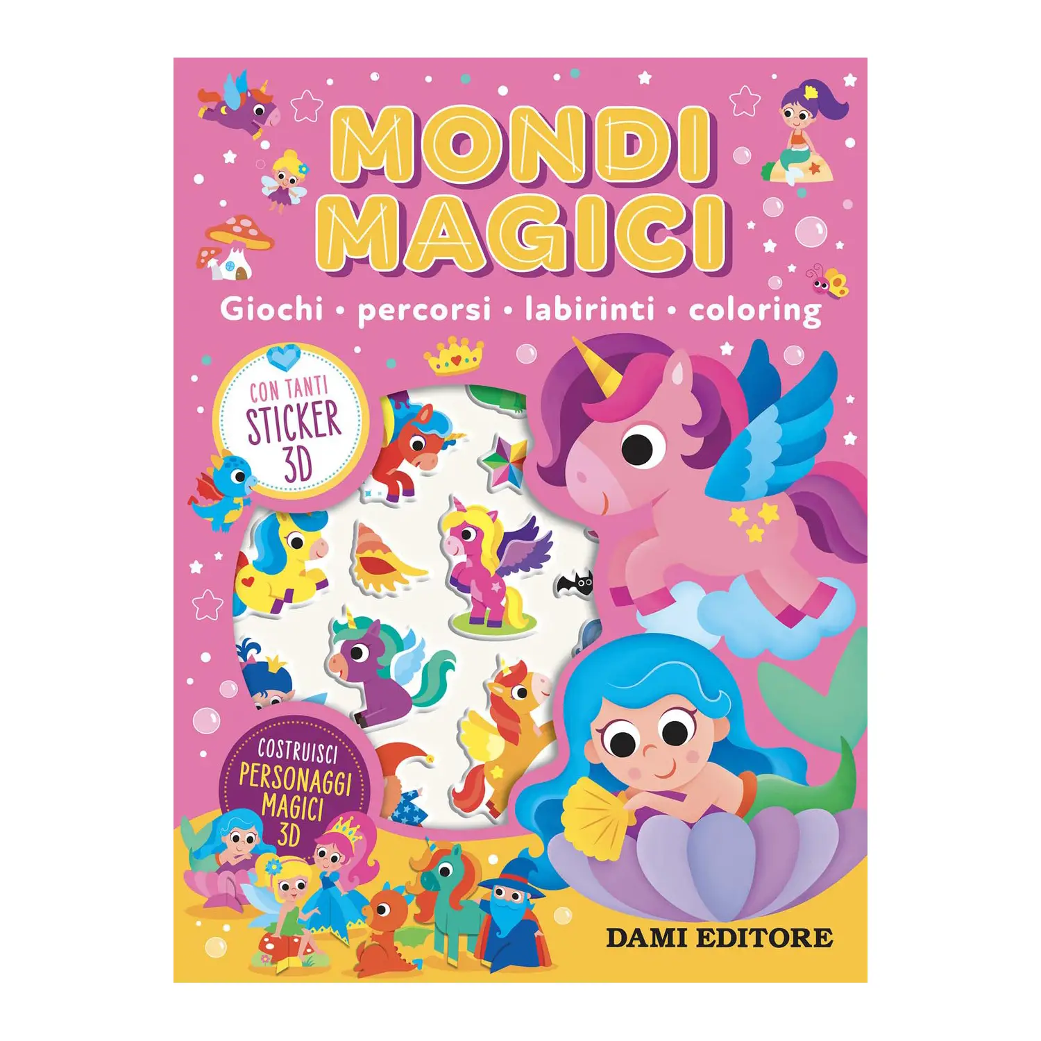 Libro con Puffy Sticker - Mondi Magici - Prima biblioteca