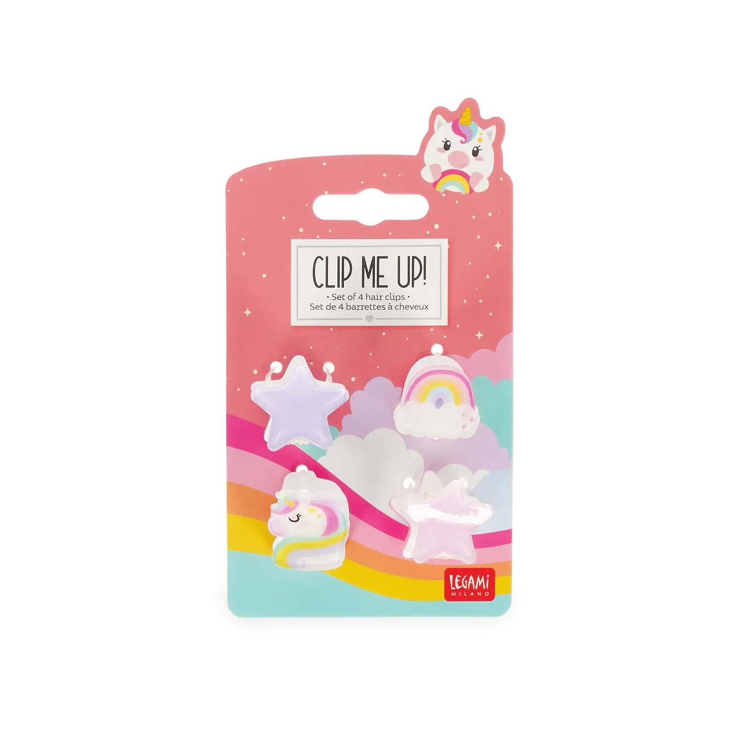 Legami Clip Me Up! - Set Di 4 Mini Mollettine Capelli - Unicorn - legami