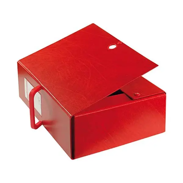 Cartella Progetto Big Rosso – Scatola Archivio con Dorso 16 cm e Chiusura con Bottoni - Archiviazione