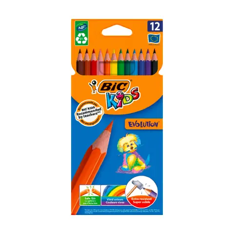 PASTELLI EVOLUTION BIC KIDS - 12 COLORI