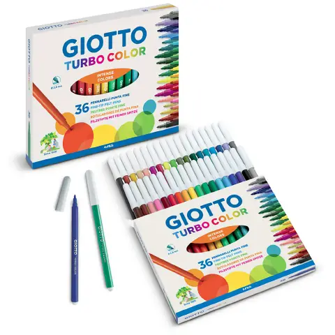 Pennarelli Turbo Color Giotto - Astuccio 36 Colori