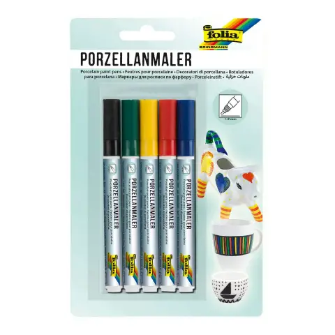 Pennarelli per Ceramica 5 Colori