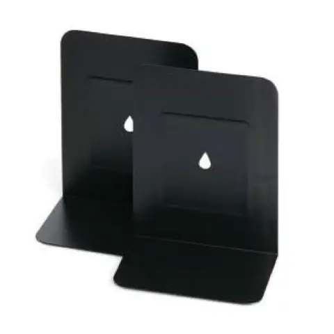 Reggilibri In Metallo Nero (Coppia)