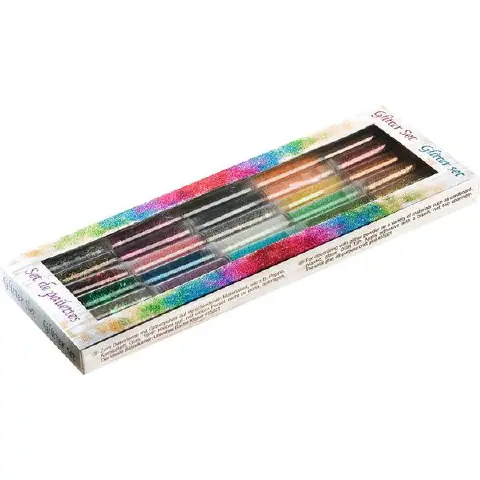 Brillantini Glitter Grana Mista 30 Flaconi da 3 gr