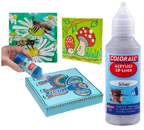 Colore Liner 3d Acrilico Argento