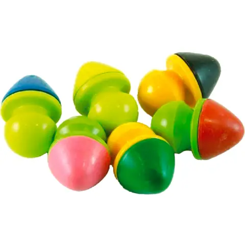 Pastelloni a Cera con Pomello 6 Pezzi in 6 Colori