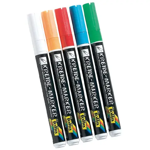 Marcatori con Gesso Liquido 5 Colori