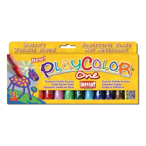 Tempera Solida in Stick 10gr in 12 colori