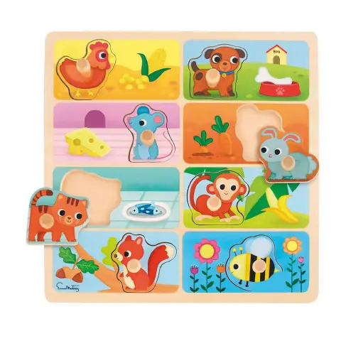 Puzzle Cosa Mangiano? Ad Ognuno la sua Pappa