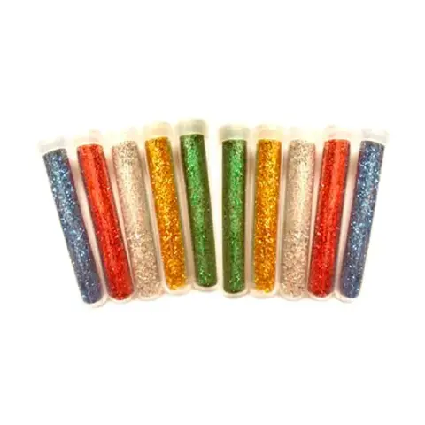 Brillantini Grana Fine 9 gr. Colori Assortiti 10Pezzi