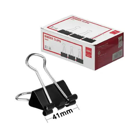 Fermacarte a Molla mm. 40 mm Scatola 12 Pezzi
