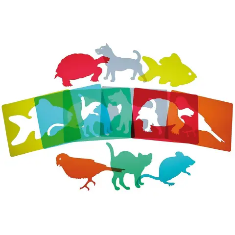 Stencil Animali Traslucenti 6 Pezzi