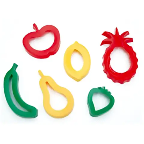 Stampini in Plastica Frutta cm.6x7 6 pz