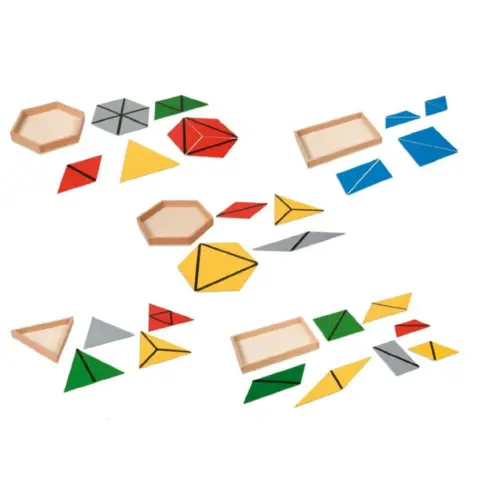 TRIANGOLI COSTRUTTORI MONTESSORI CON SCATOLA