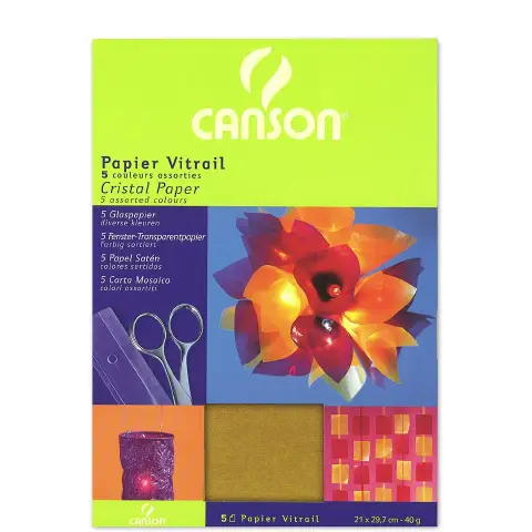 Carta Vitrail Canson  A4 - 5 Colori