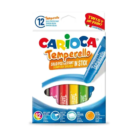 Temperello Carioca Tempera Stick 12 Colori
