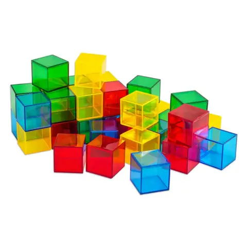 Cubi Traslucidi da cm. 4,  36 Pezzi
