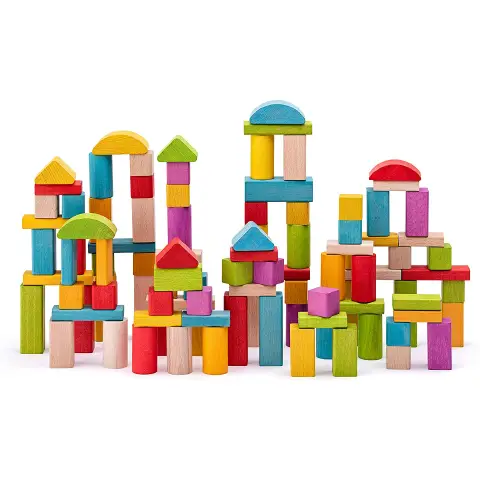 Blocchi In Legno Arcobaleno • 100 Elementi