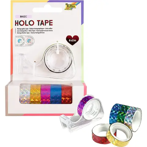 Nastro Adesivo Olografico 6 Rotoli 12mm. x 2mt