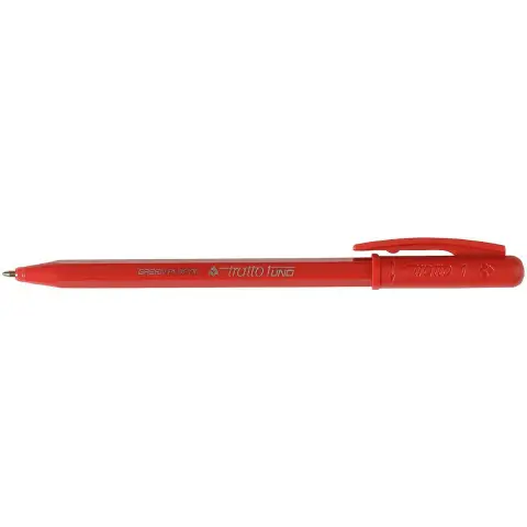 Penna Tratto 1 Green Plastic Rosso - confezione 50 pz