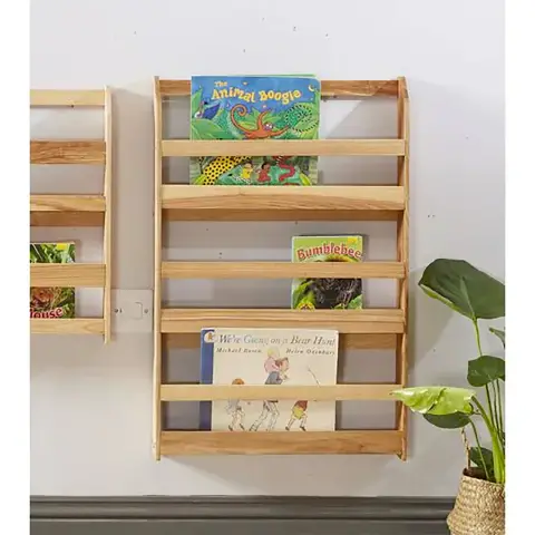 Libreria Montessoriana A Parete Piatta In Legno