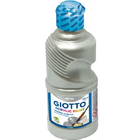 Tempera Acrilica Giotto 250 ml Argento