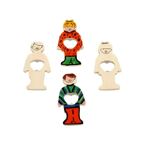 Apribottiglie in Legno cm. 6x10. - confezione 12 pz