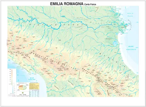 Carta Geografica Regionale Emilia Romagna
