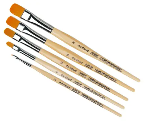 Pennelli Punta Piatta da Vinci Set 5 Pezzi